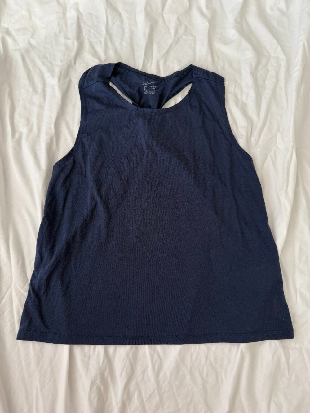 Nike Dri-FIT Navy Blue Racerback Workout Tank Top Women's Athletic Gym Active